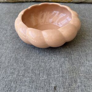 Vintage Mid Century Pin Lotus Round Bonsai Planter Made In Portugal
